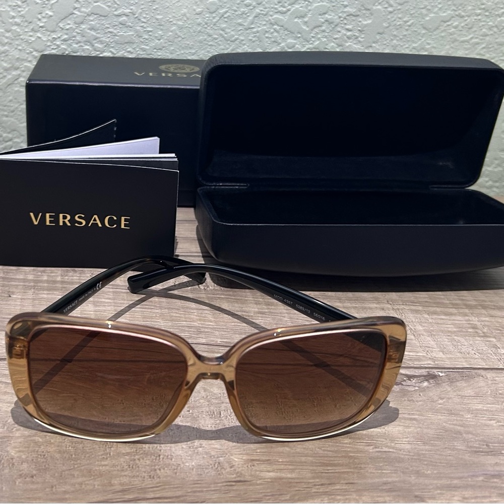Versace Women’s Brown Gradient Square Sunglasses